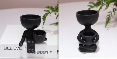 BELIVYA Charming Face-Shaped Ceramic Pot – Handcrafted Plant Holder
