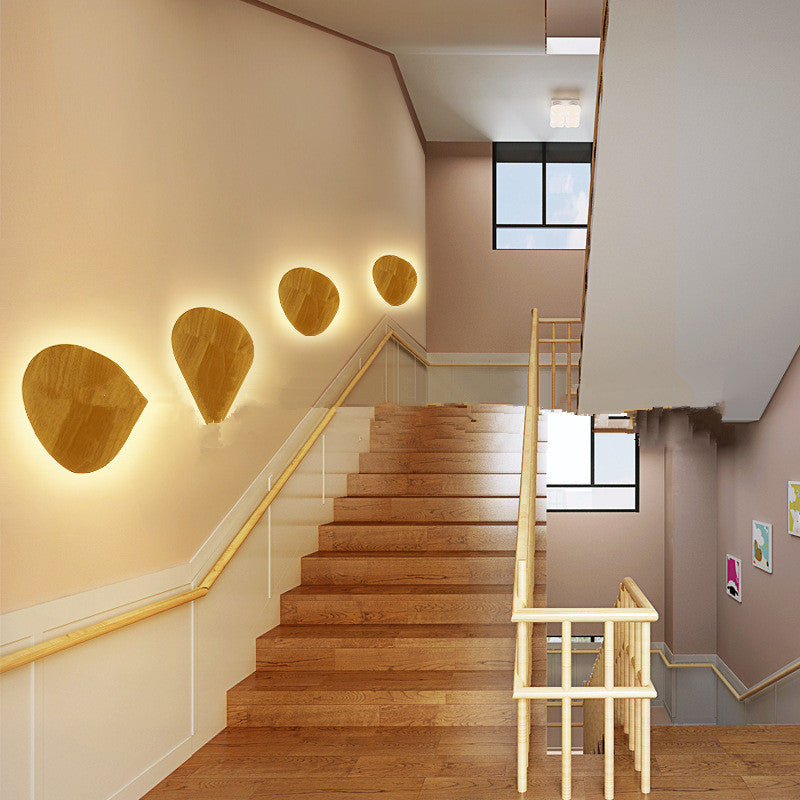 Minimalist Wooden Log Art Wall Sconce