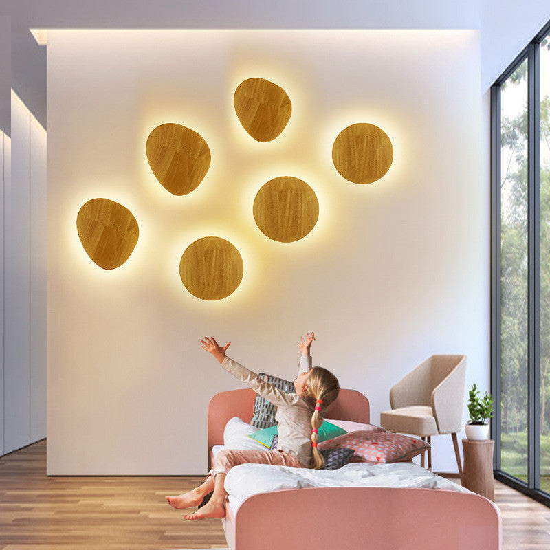 Minimalist Wooden Log Art Wall Sconce