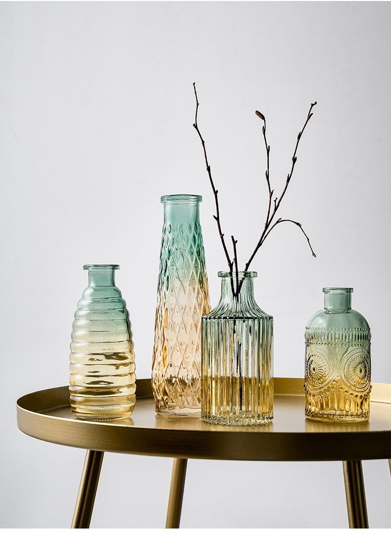 BELIVYA: Tall Fluted Glass Vase
