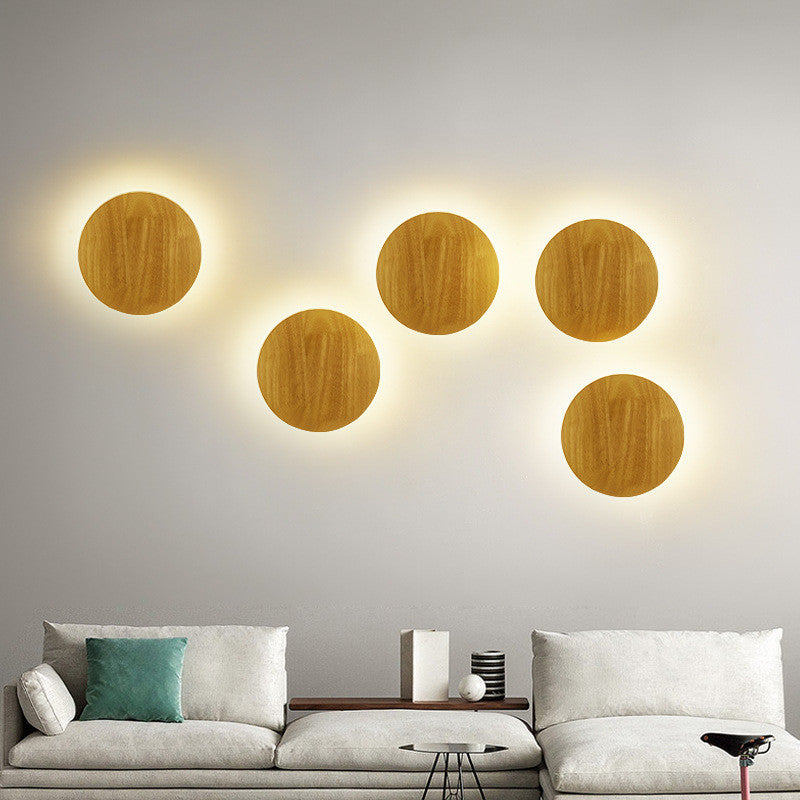 Minimalist Wooden Log Art Wall Sconce