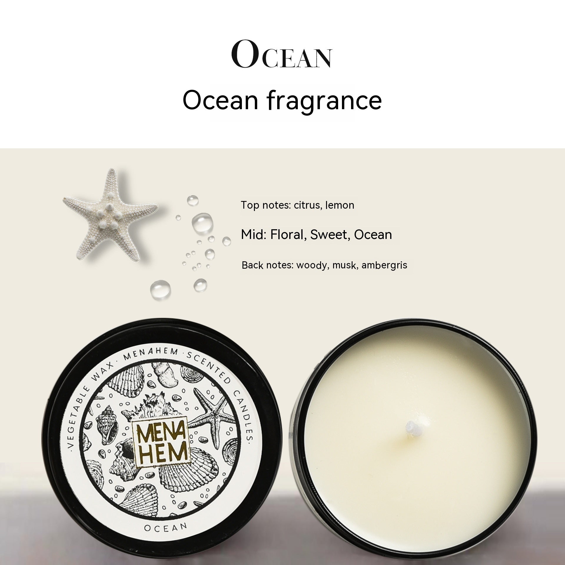 BELIVYA Minimalist Black Tin Aromatherapy Candle - Smokeless & Portable Scent