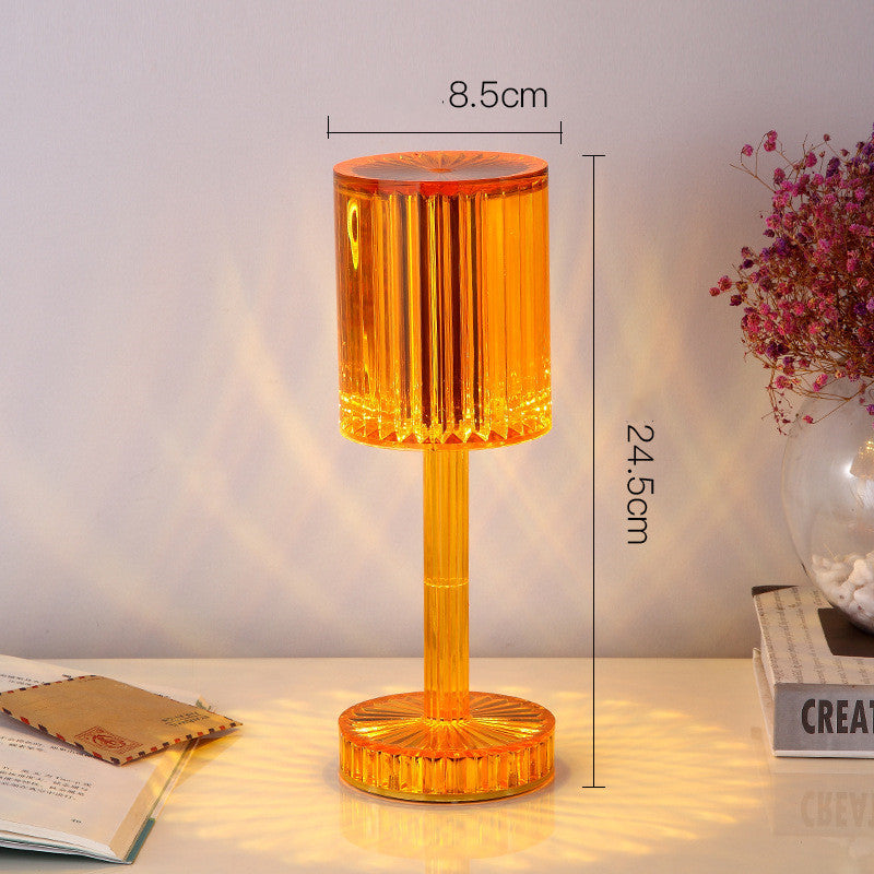 BELIVYA Luxury Crystal Diamond Effect LED Table Lamp - Romantic Night Light & Hotel Decor