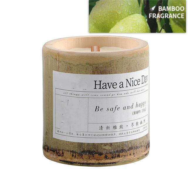 BELIVYA Long-Lasting Bamboo Fragrance Aromatherapy Candle Gift