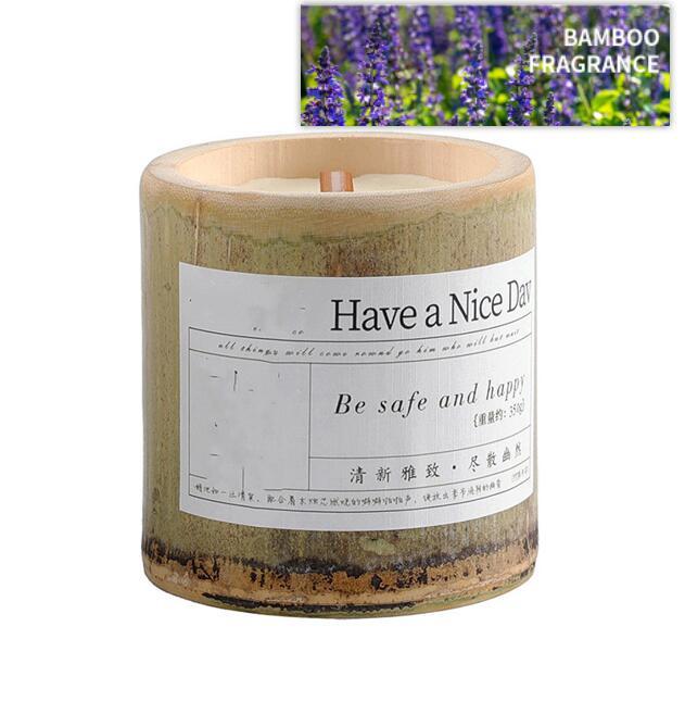 BELIVYA Long-Lasting Bamboo Fragrance Aromatherapy Candle Gift