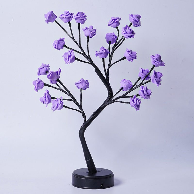 BELIVYA Enchanted Rose Tree Fairy Light Lamp