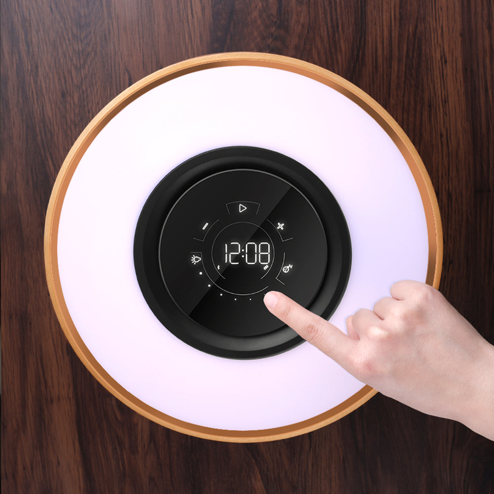Smart LED Circle Lamp - Wireless Charger & Bluetooth Speaker
