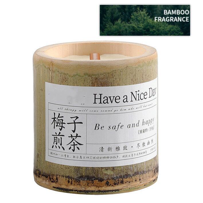 BELIVYA Long-Lasting Bamboo Fragrance Aromatherapy Candle Gift