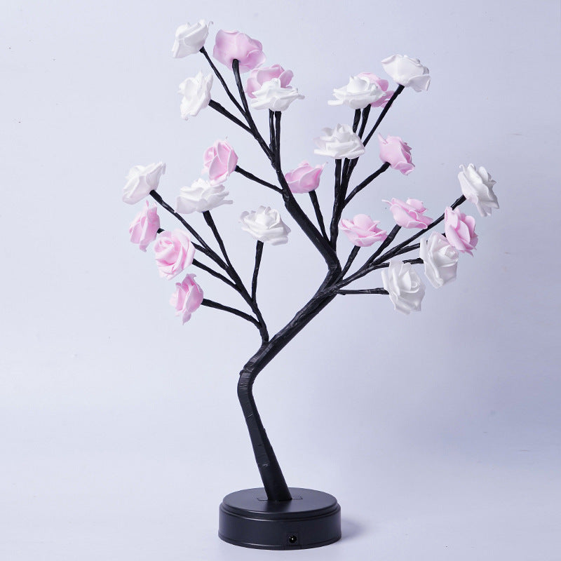 BELIVYA Enchanted Rose Tree Fairy Light Lamp