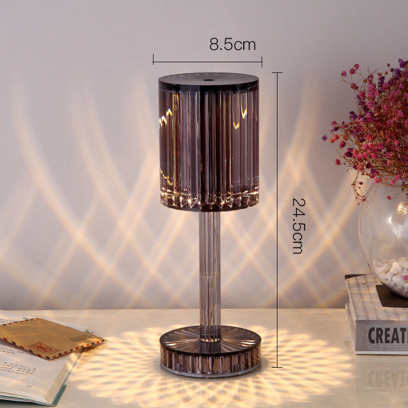 BELIVYA Luxury Crystal Diamond Effect LED Table Lamp - Romantic Night Light & Hotel Decor