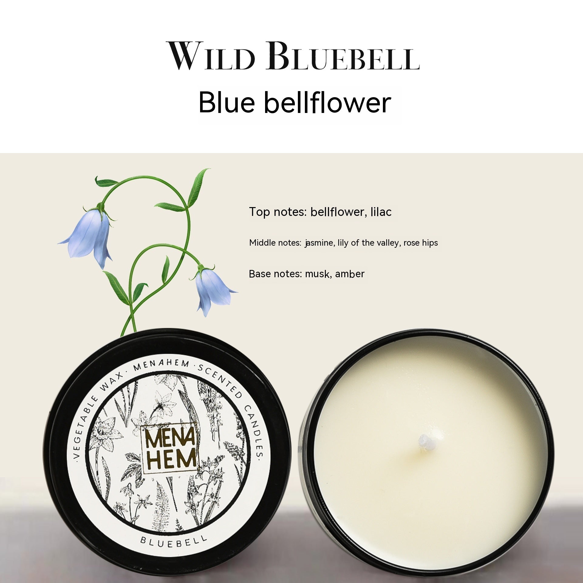 BELIVYA Minimalist Black Tin Aromatherapy Candle - Smokeless & Portable Scent