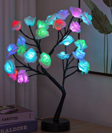 BELIVYA Enchanted Rose Tree Fairy Light Lamp