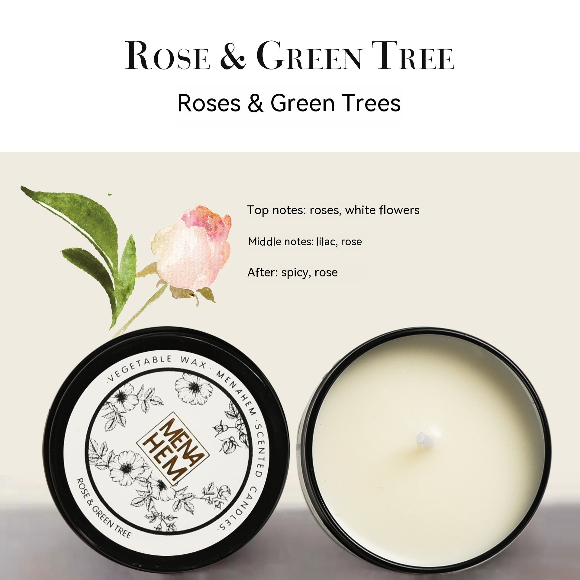 BELIVYA Minimalist Black Tin Aromatherapy Candle - Smokeless & Portable Scent