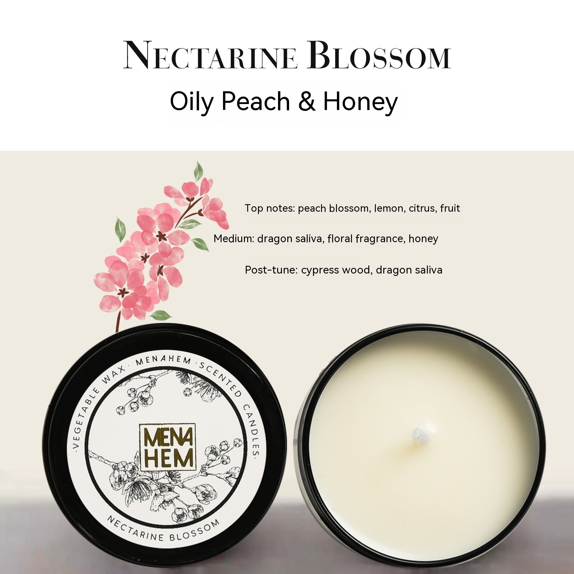 BELIVYA Minimalist Black Tin Aromatherapy Candle - Smokeless & Portable Scent