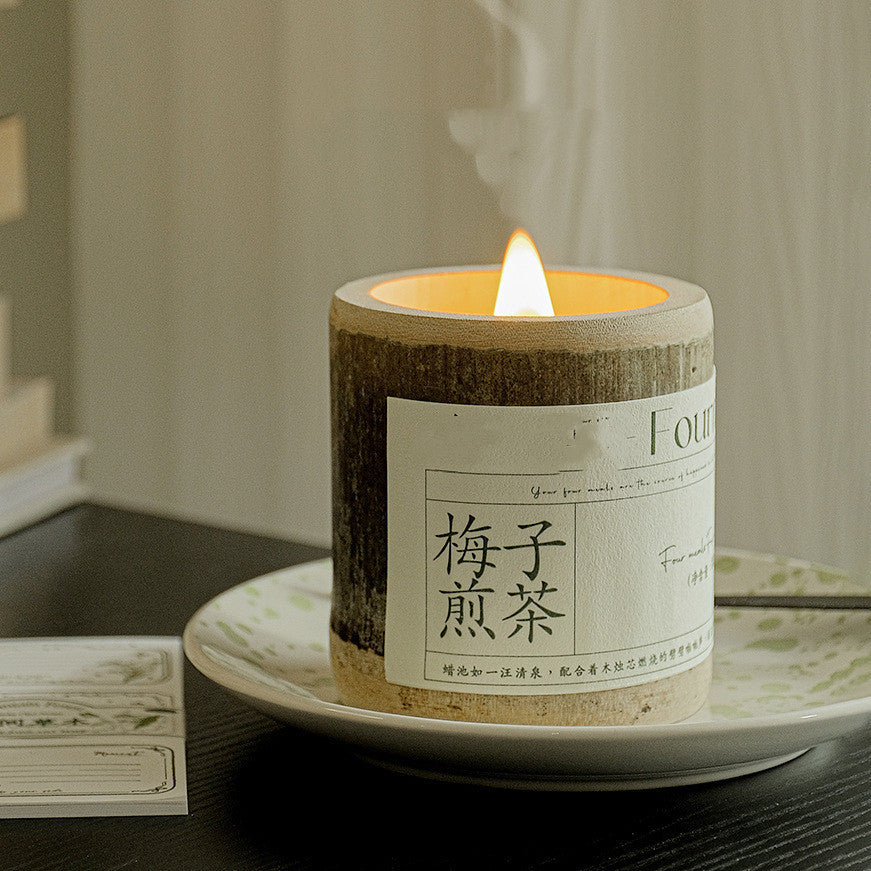 BELIVYA Long-Lasting Bamboo Fragrance Aromatherapy Candle Gift