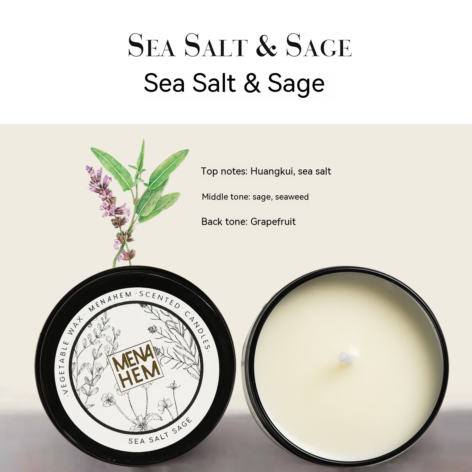 BELIVYA Minimalist Black Tin Aromatherapy Candle - Smokeless & Portable Scent